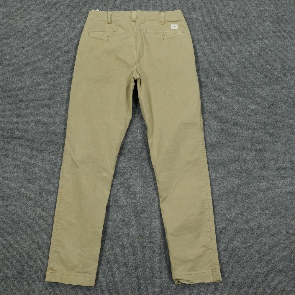 American Eagle Pants Mens 28x30 Khaki Tan Slim Fit Chino Stretch Cotton Blend